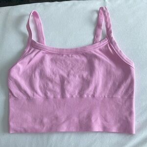 Light pink sports bra